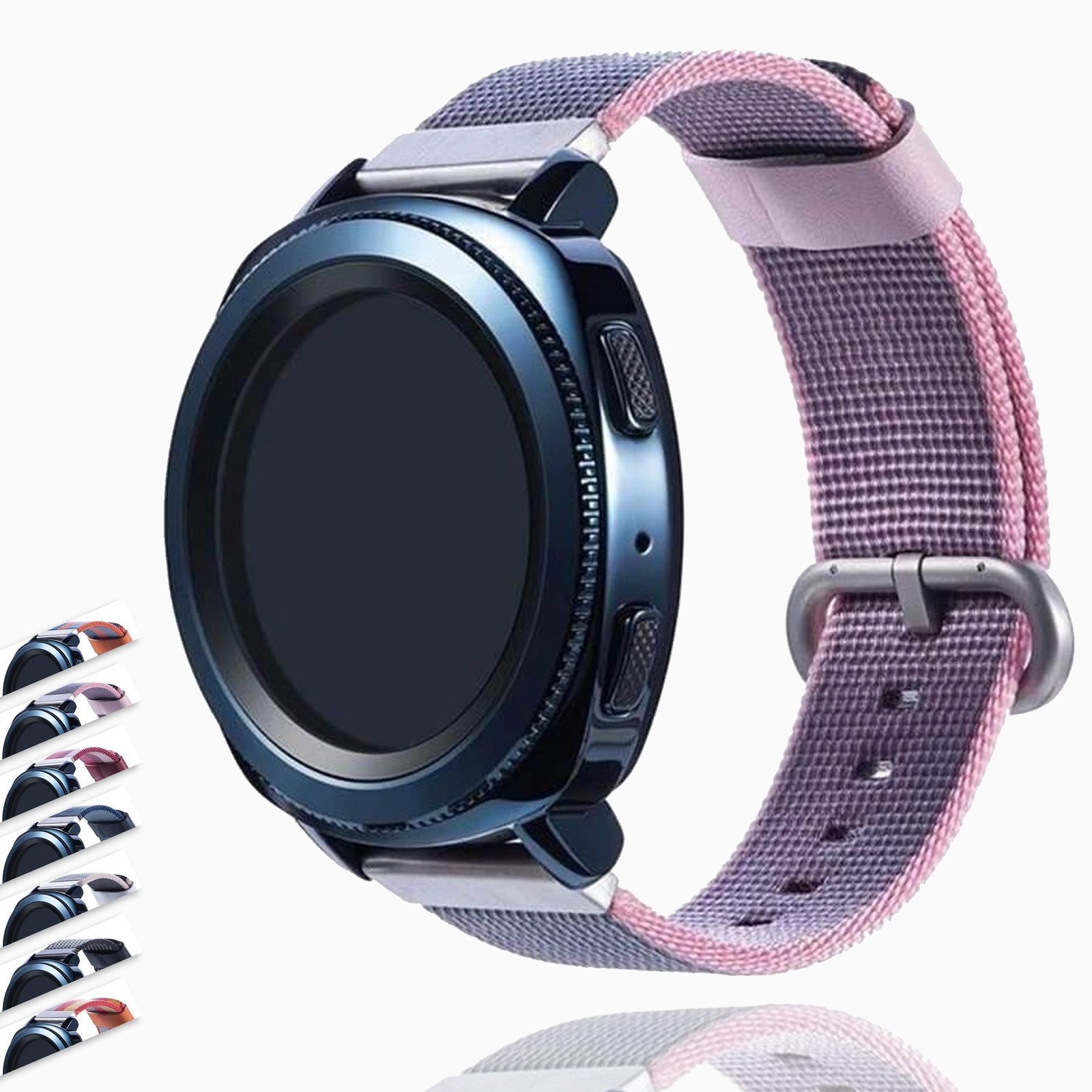 4635055915144.jpg Woven nylon band for S Galaxy W 46mm 42mm Active 2 strap Magic Huami Amazfit Bracelet W Band 22mm 20mm - Image 1